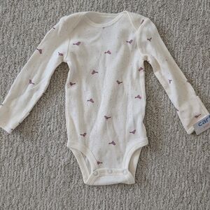 Carter's Cream and Purple Onsesie
